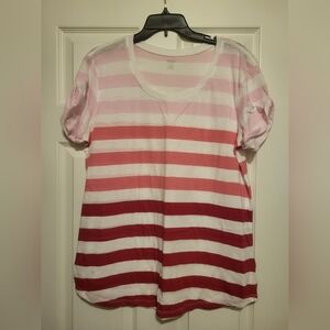 a.n.a Striped Pink Women's Top